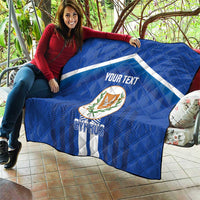 Custom Cyprus Football Quilt Go Champions