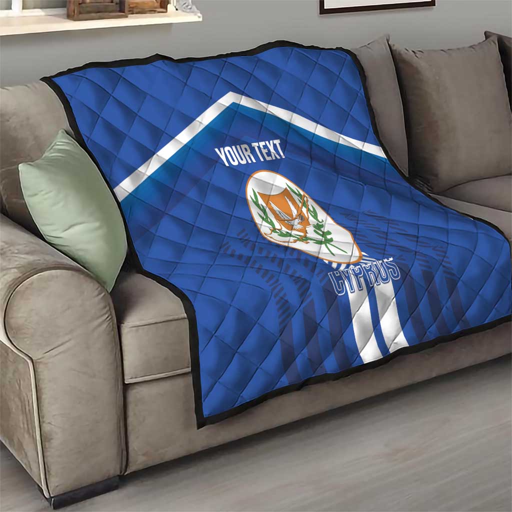 Custom Cyprus Football Quilt Go Champions