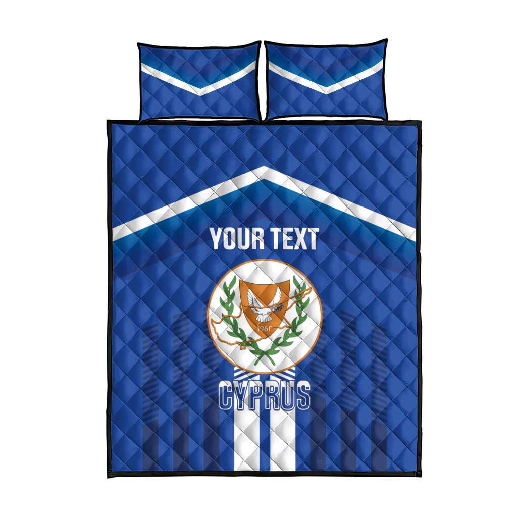 Custom Cyprus Football Quilt Bed Set Go Champions