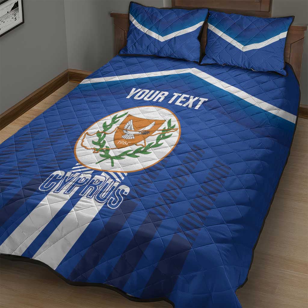 Custom Cyprus Football Quilt Bed Set Go Champions