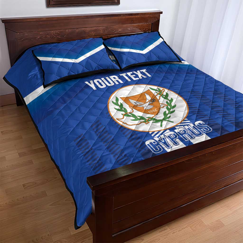 Custom Cyprus Football Quilt Bed Set Go Champions