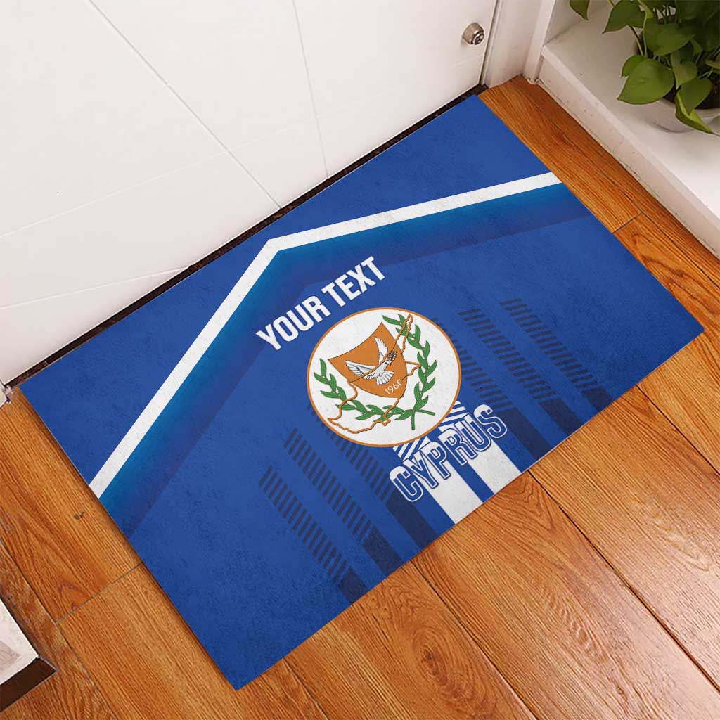 Custom Cyprus Football Rubber Doormat Go Champions