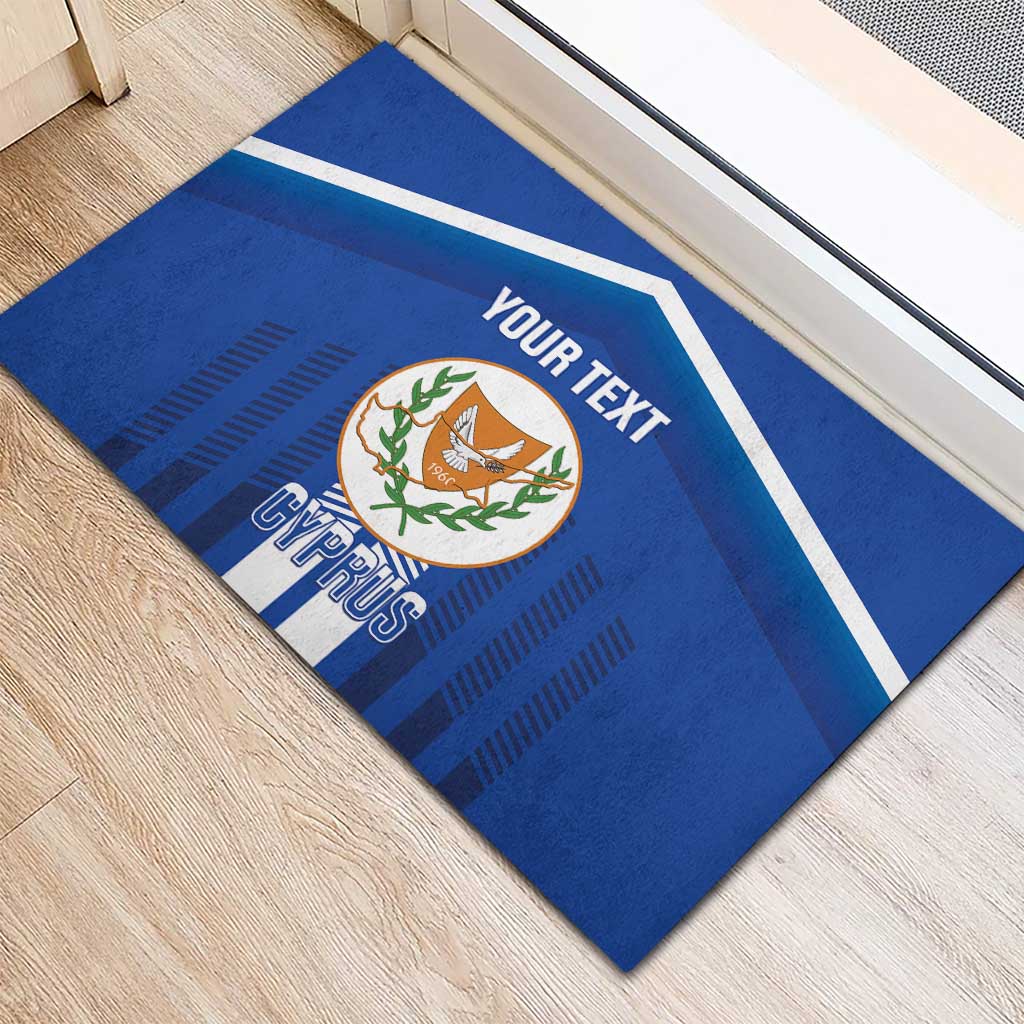 Custom Cyprus Football Rubber Doormat Go Champions