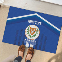 Custom Cyprus Football Rubber Doormat Go Champions