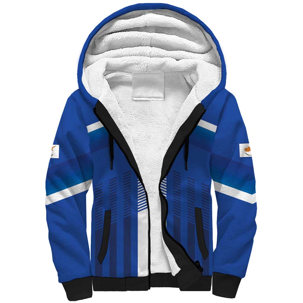 Custom Cyprus Football Sherpa Hoodie Go Champions