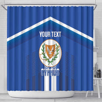 Custom Cyprus Football Shower Curtain Go Champions