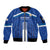 Custom Cyprus Football Sleeve Zip Bomber Jacket Go Champions