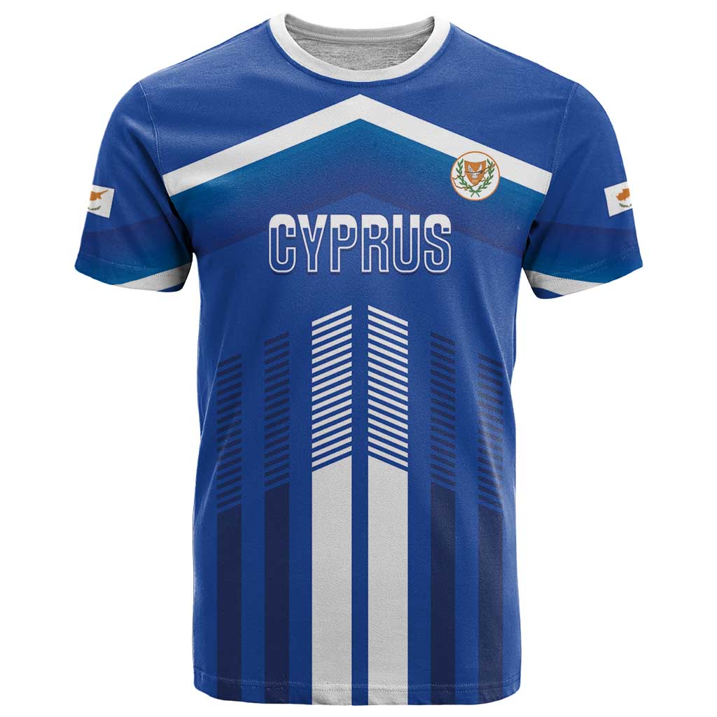 Custom Cyprus Football T Shirt Go Champions