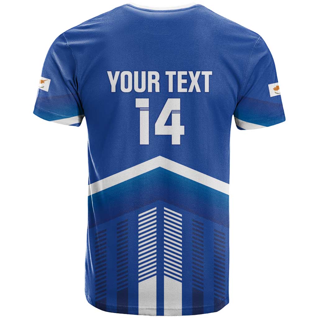 Custom Cyprus Football T Shirt Go Champions