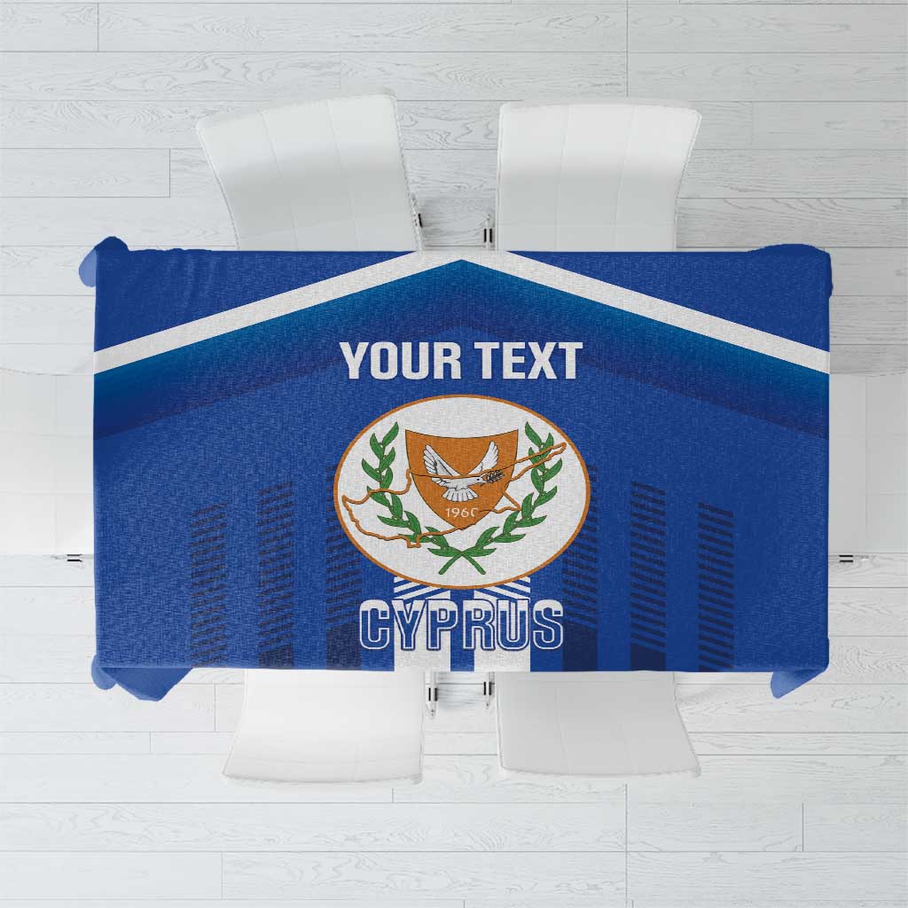 Custom Cyprus Football Tablecloth Go Champions