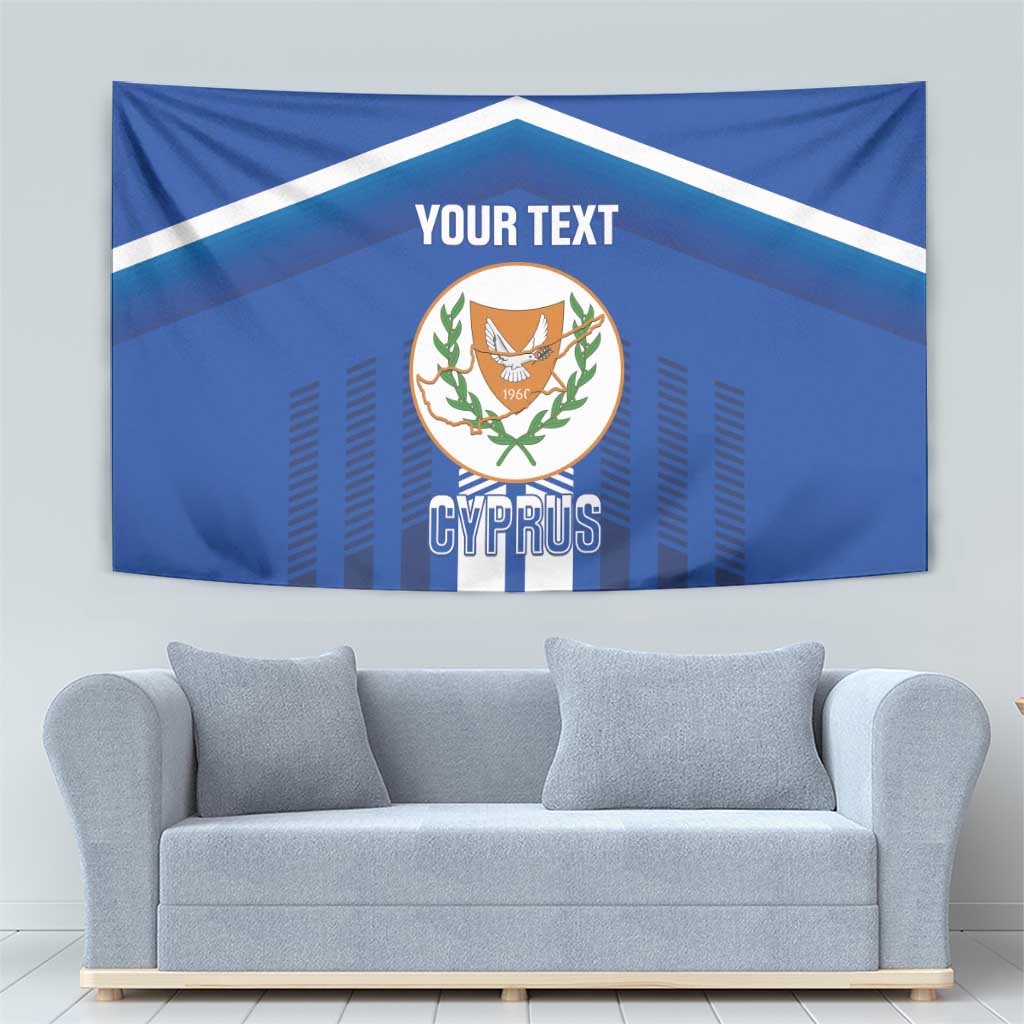 Custom Cyprus Football Tapestry Go Champions