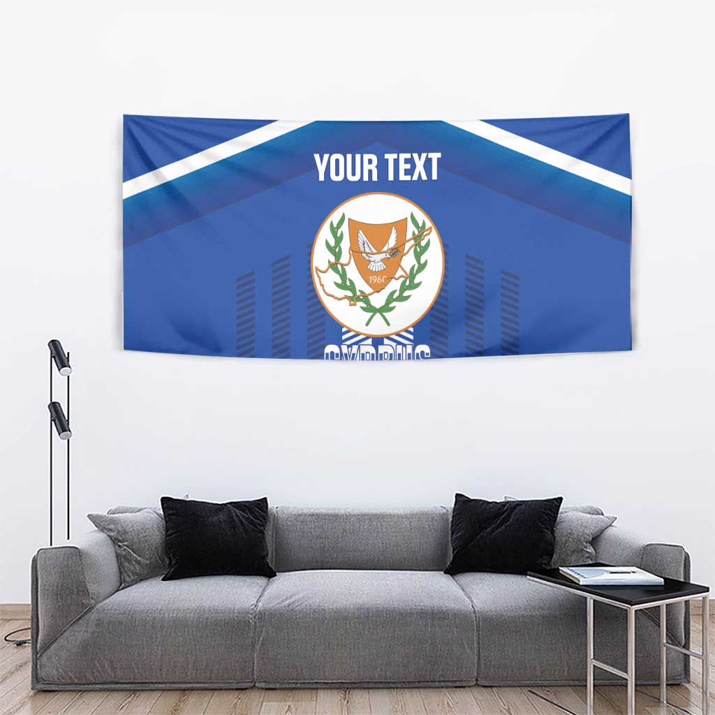 Custom Cyprus Football Tapestry Go Champions