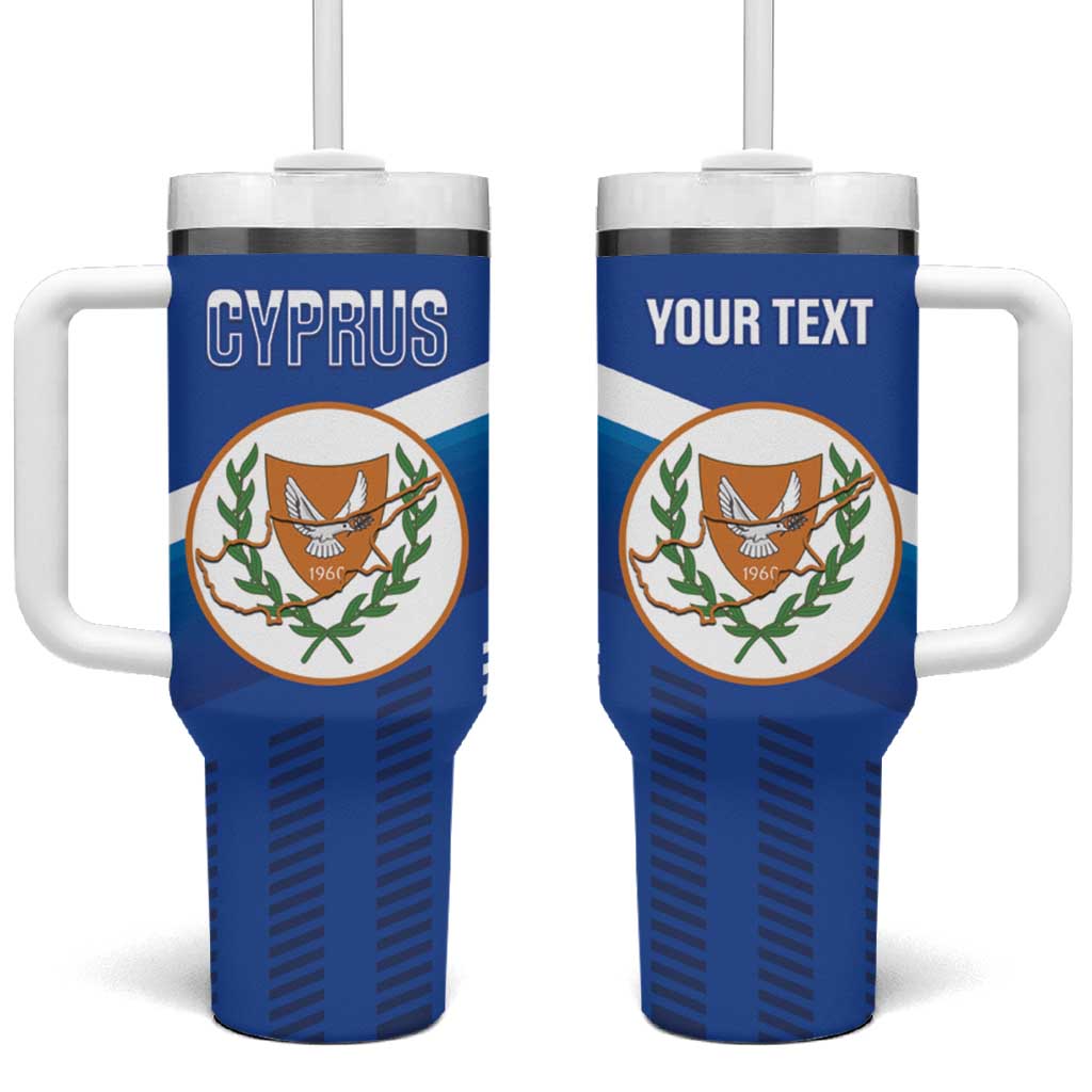 Custom Cyprus Football Tumbler With Handle Go Champions