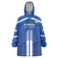 Custom Cyprus Football Wearable Blanket Hoodie Go Champions