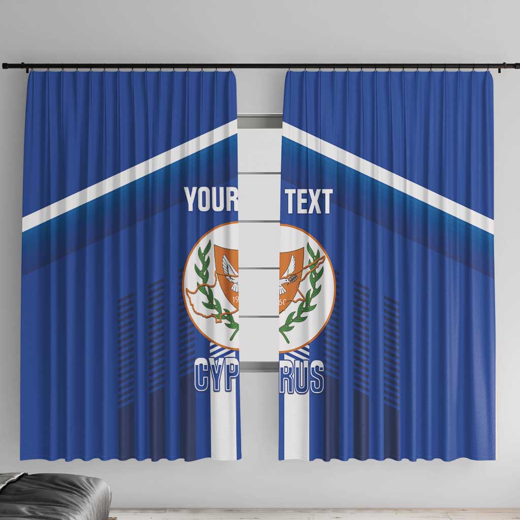 Custom Cyprus Football Window Curtain Go Champions