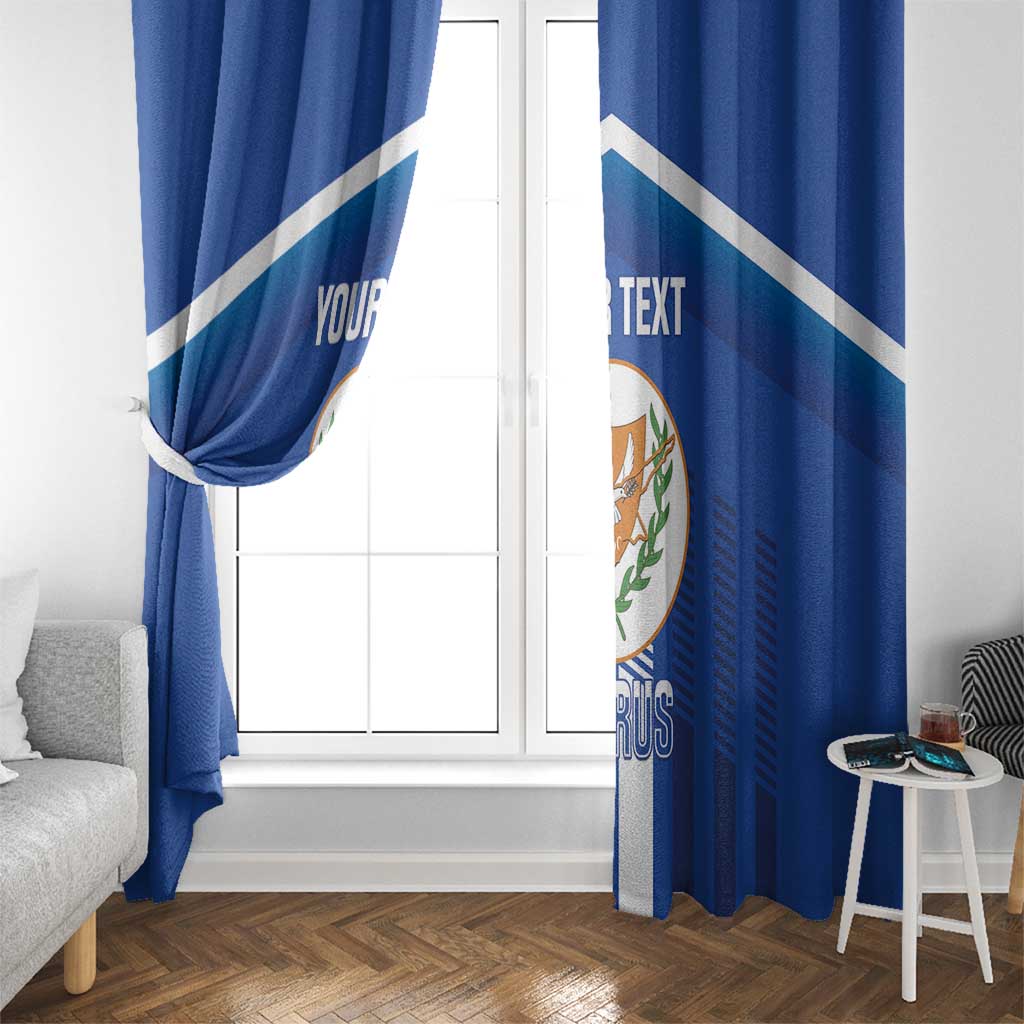 Custom Cyprus Football Window Curtain Go Champions