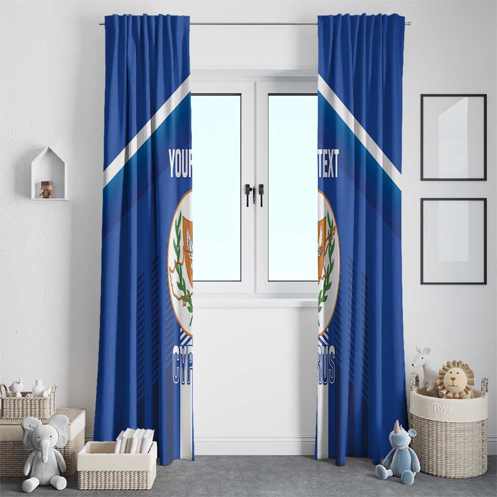 Custom Cyprus Football Window Curtain Go Champions