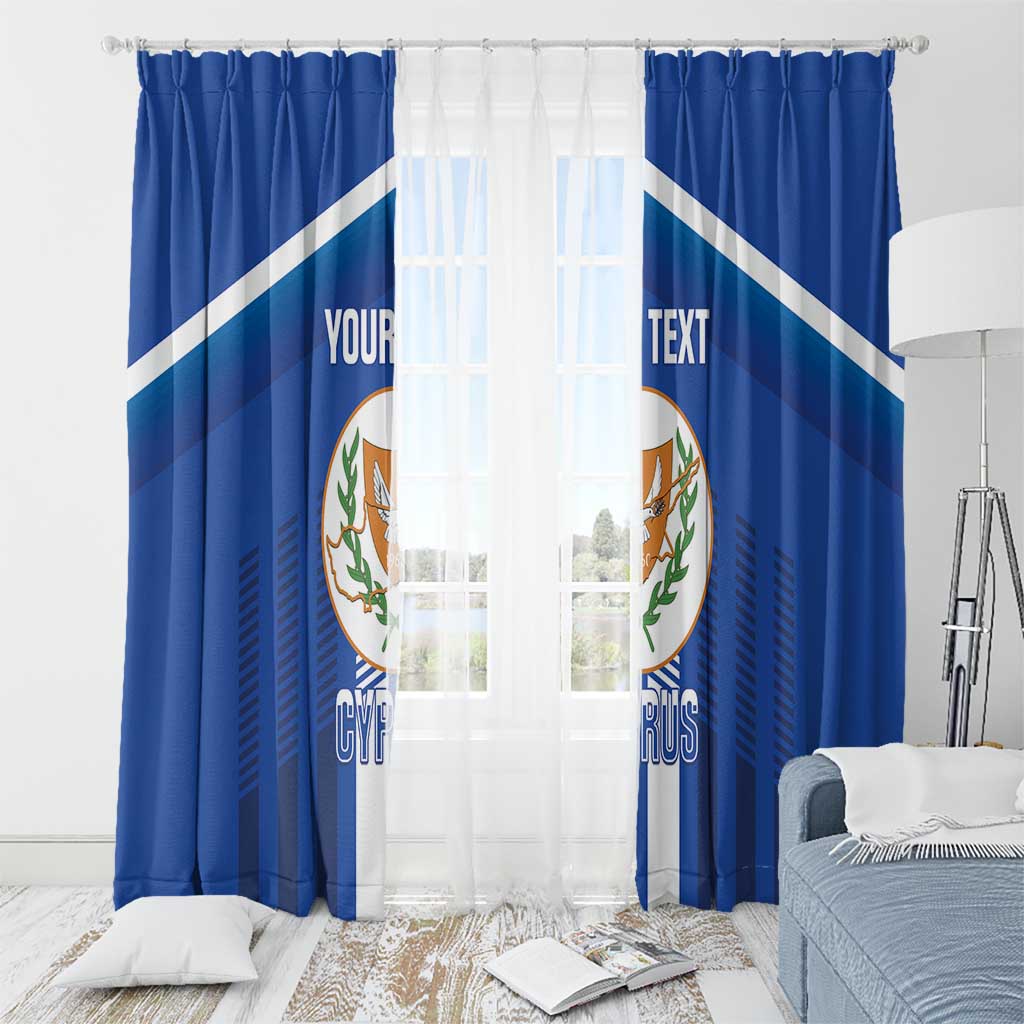 Custom Cyprus Football Window Curtain Go Champions