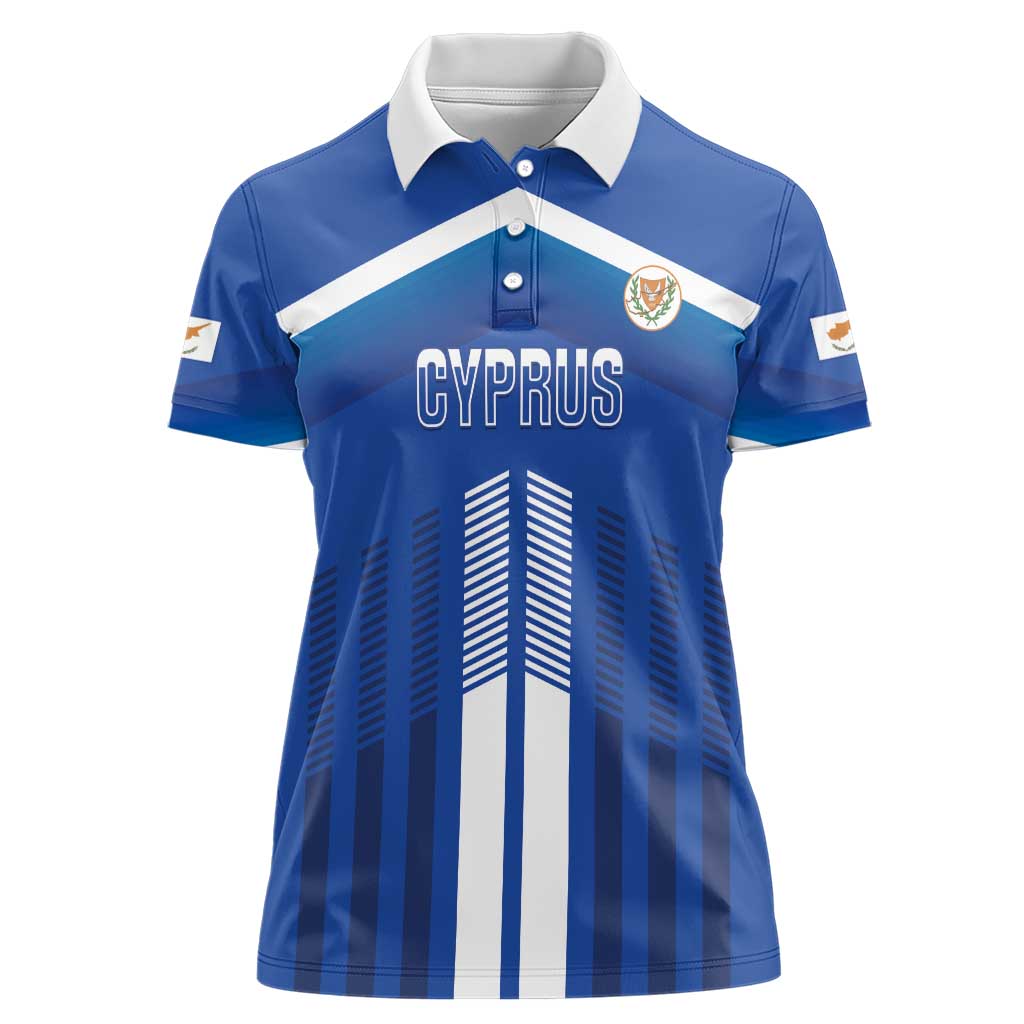 Custom Cyprus Football Women Polo Shirt Go Champions