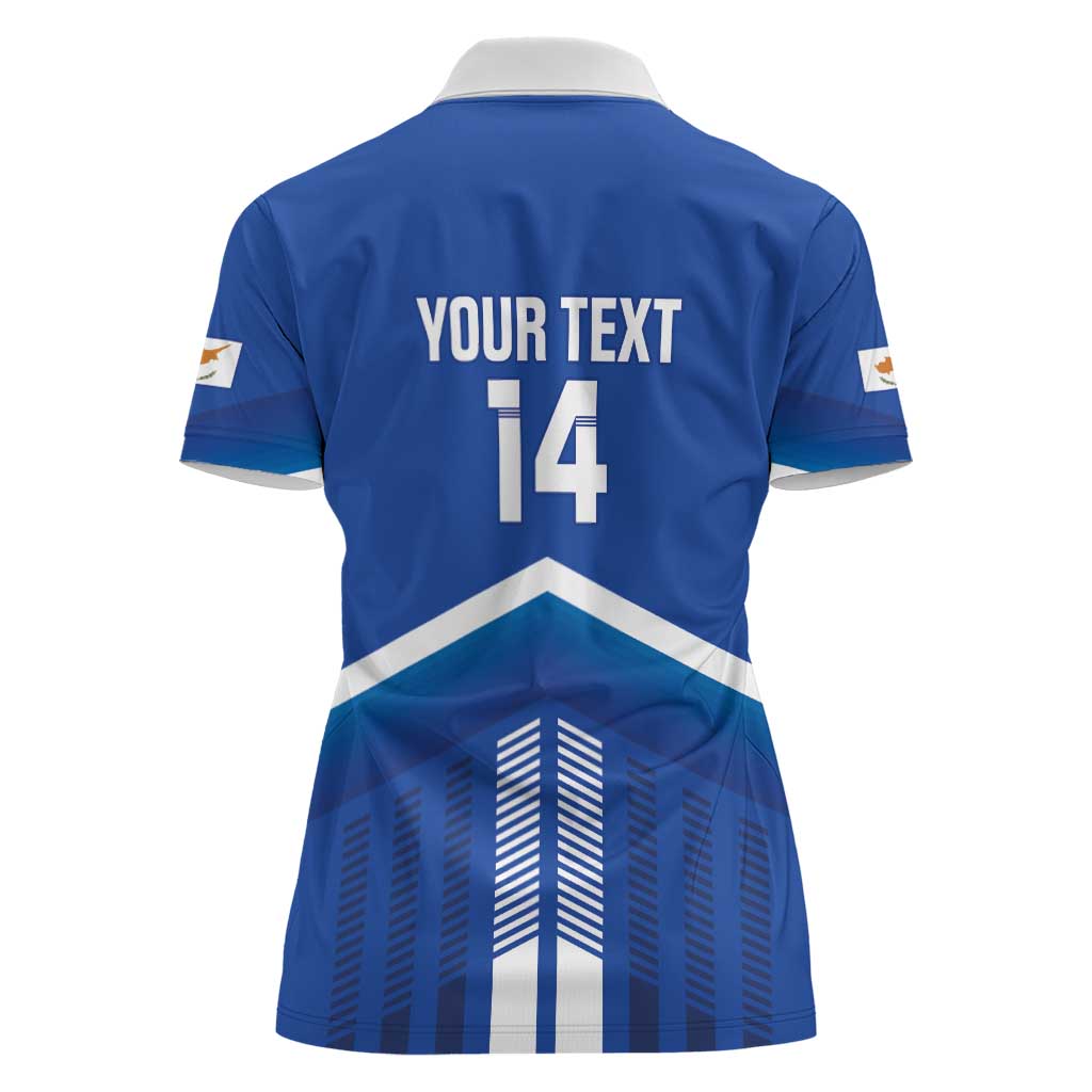 Custom Cyprus Football Women Polo Shirt Go Champions