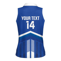 Custom Cyprus Football Women Sleeveless Polo Shirt Go Champions