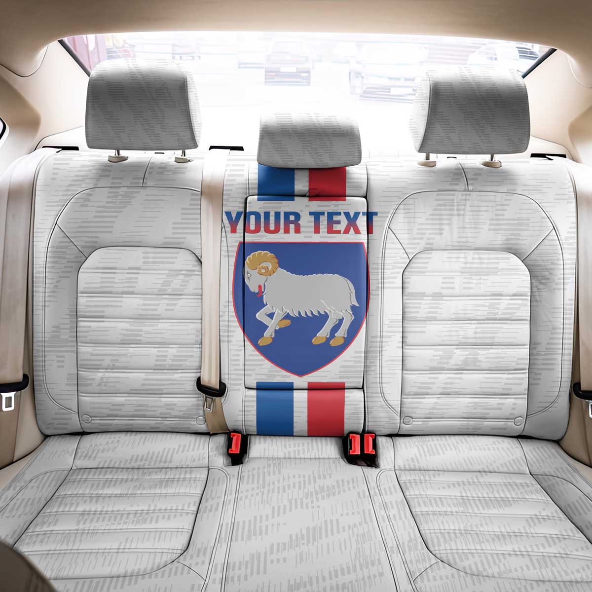 Custom Faroe Islands Football Back Car Seat Cover Come On National Team
