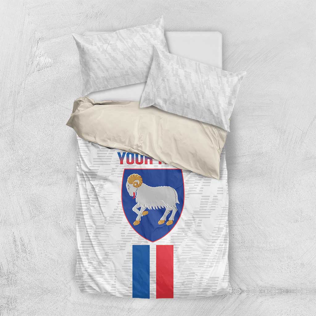 Custom Faroe Islands Football Bedding Set Come On National Team