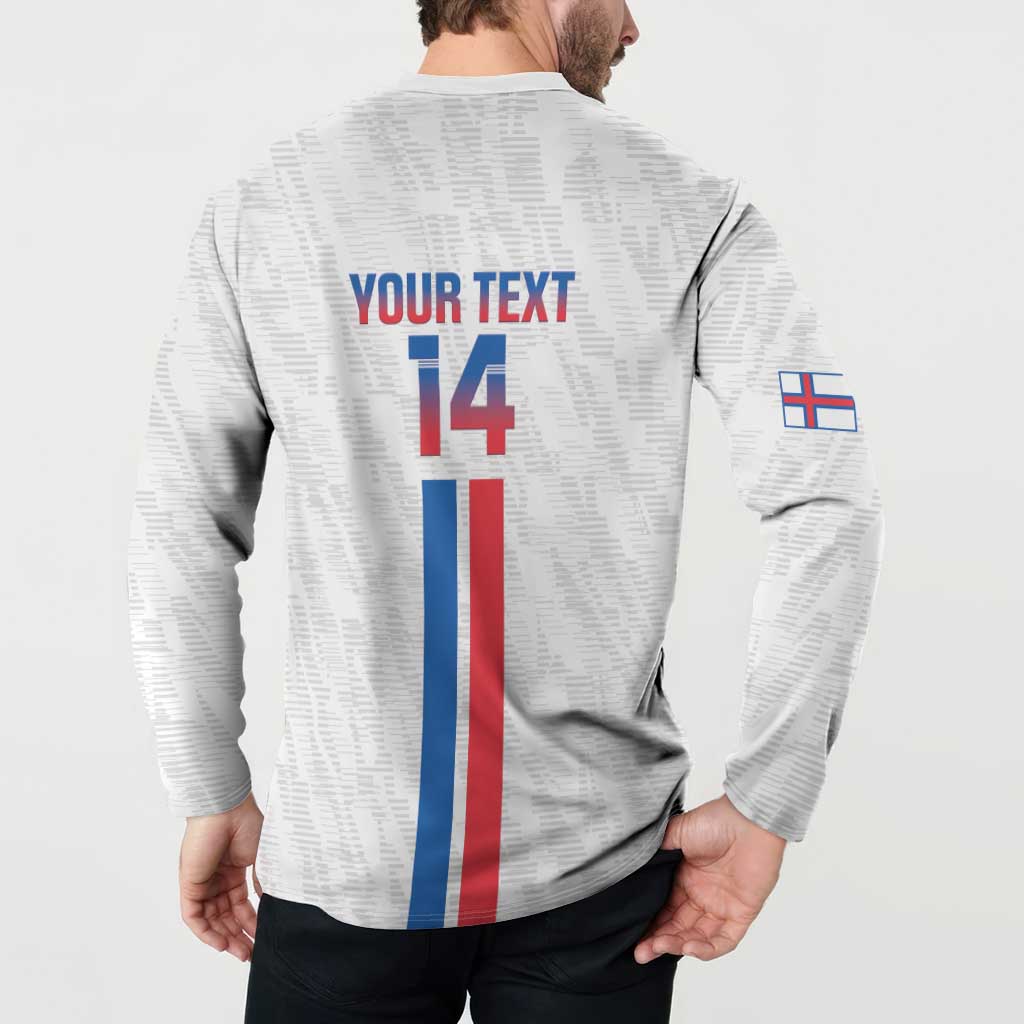 Custom Faroe Islands Football Button Sweatshirt Come On National Team