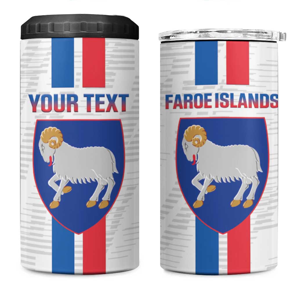 Custom Faroe Islands Football 4 in 1 Can Cooler Tumbler Come On National Team