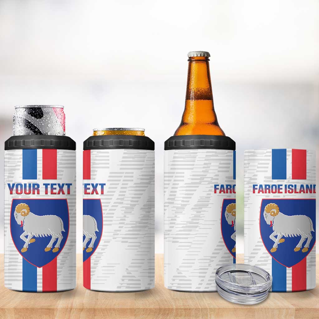 Custom Faroe Islands Football 4 in 1 Can Cooler Tumbler Come On National Team