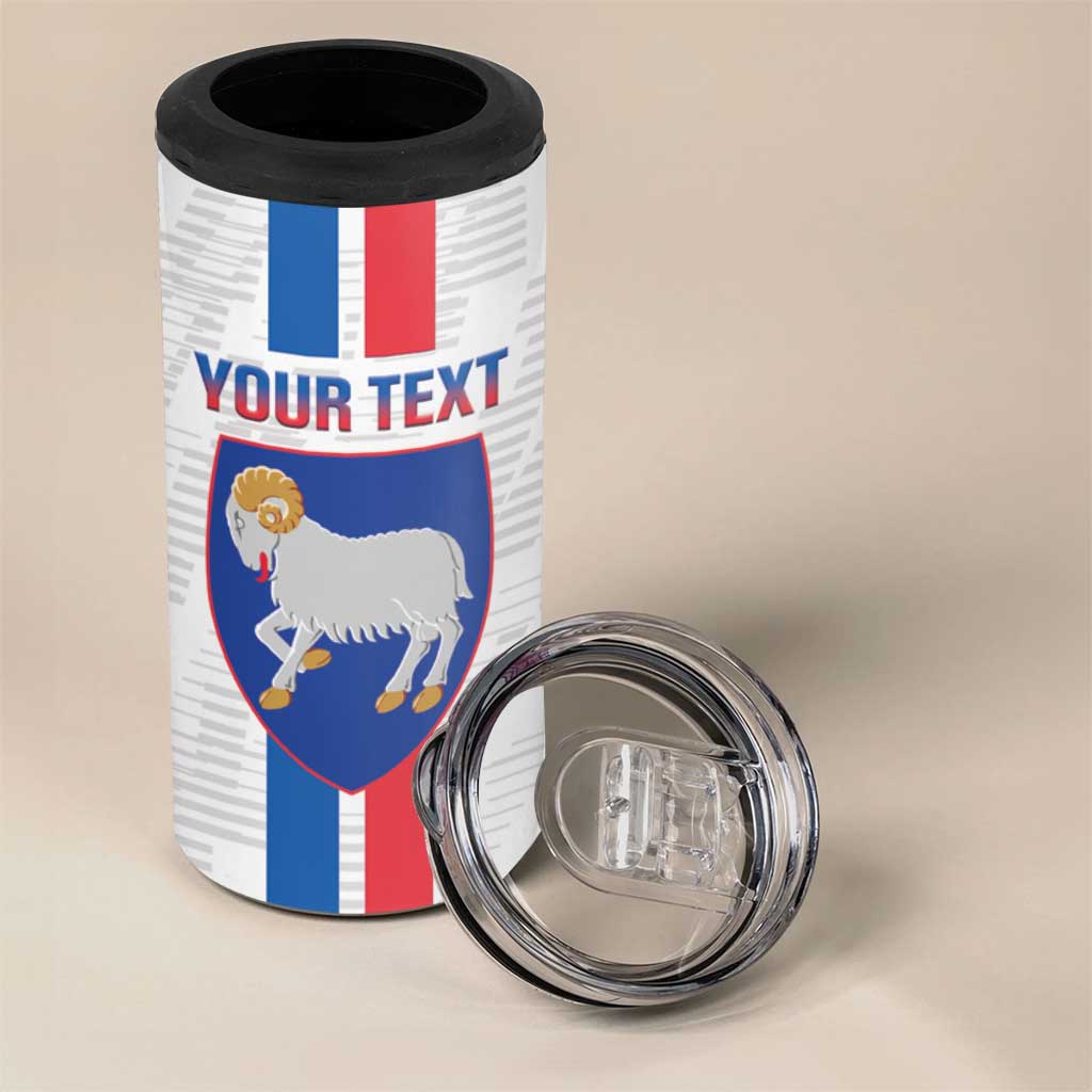 Custom Faroe Islands Football 4 in 1 Can Cooler Tumbler Come On National Team