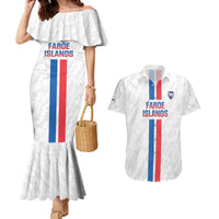 Custom Faroe Islands Football Couples Matching Mermaid Dress and Hawaiian Shirt Come On National Team