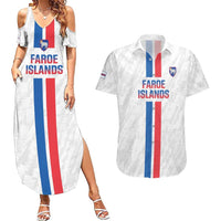 Custom Faroe Islands Football Couples Matching Summer Maxi Dress and Hawaiian Shirt Come On National Team