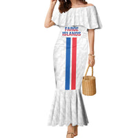 Custom Faroe Islands Football Family Matching Mermaid Dress and Hawaiian Shirt Come On National Team