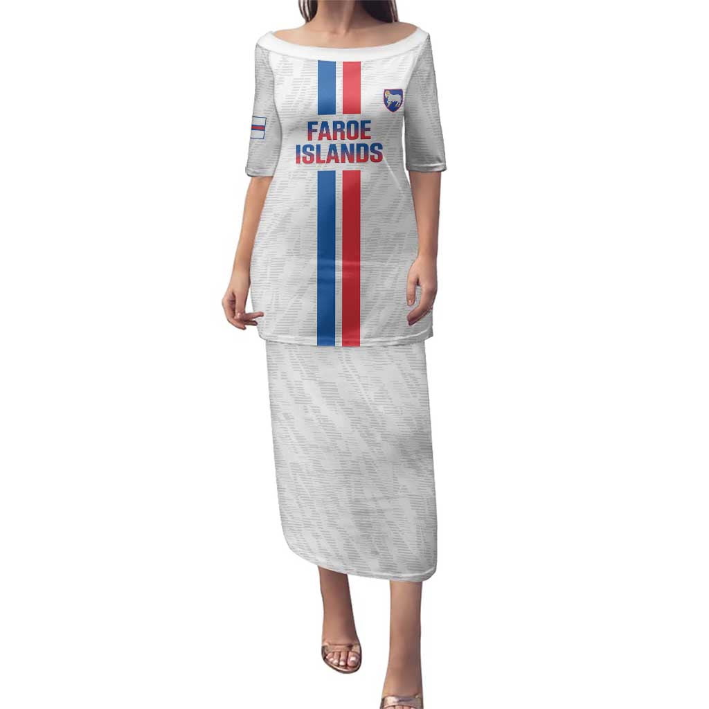 Custom Faroe Islands Football Family Matching Puletasi and Hawaiian Shirt Come On National Team