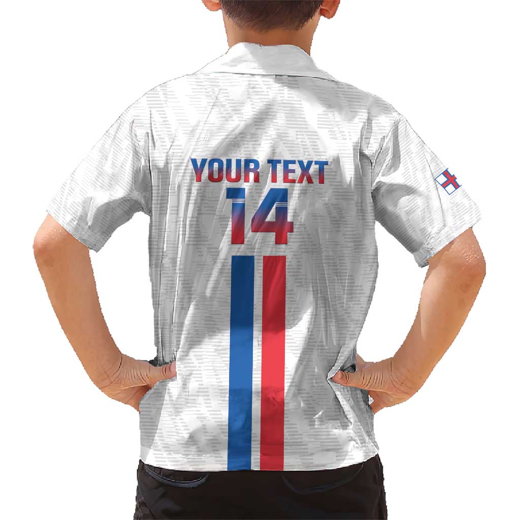 Custom Faroe Islands Football Family Matching Short Sleeve Bodycon Dress and Hawaiian Shirt Come On National Team