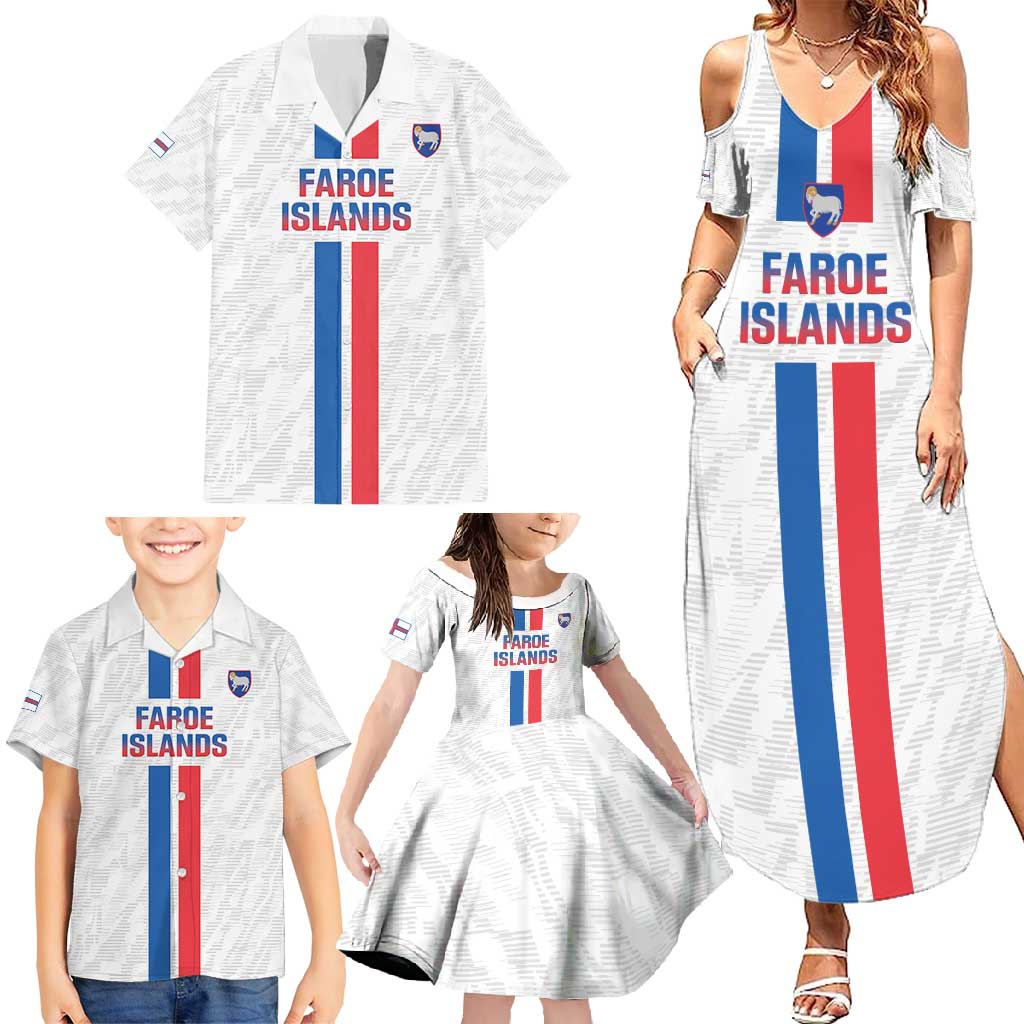 Custom Faroe Islands Football Family Matching Summer Maxi Dress and Hawaiian Shirt Come On National Team