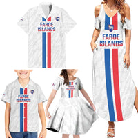 Custom Faroe Islands Football Family Matching Summer Maxi Dress and Hawaiian Shirt Come On National Team