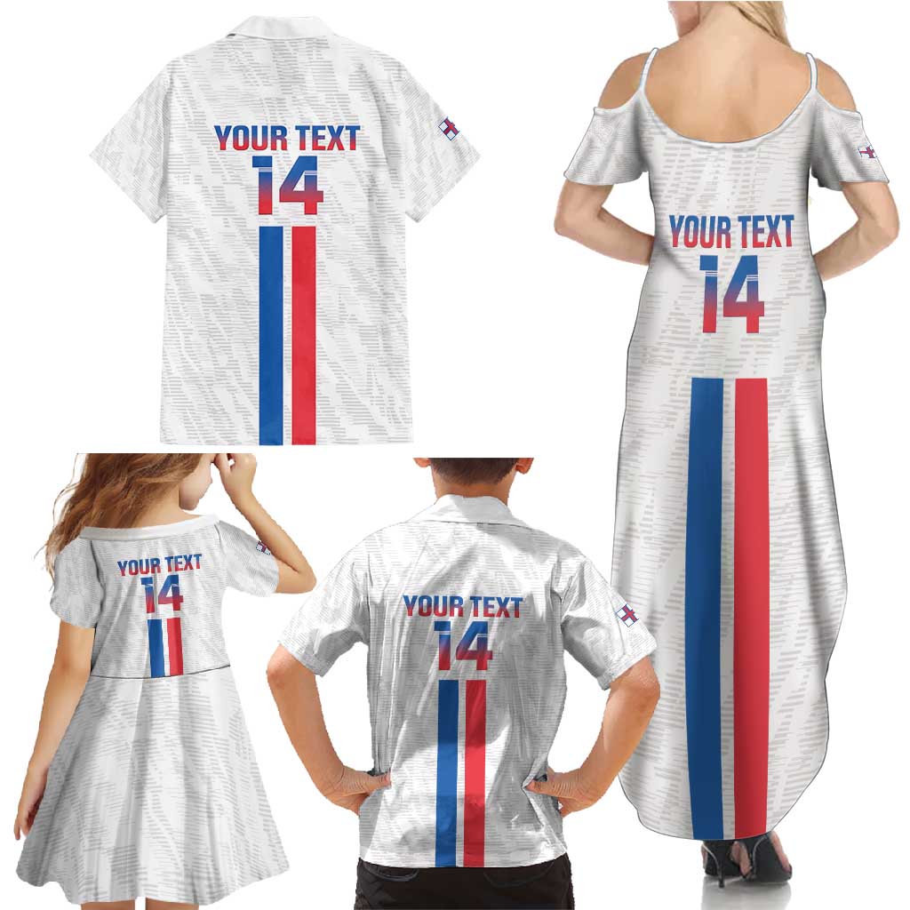 Custom Faroe Islands Football Family Matching Summer Maxi Dress and Hawaiian Shirt Come On National Team