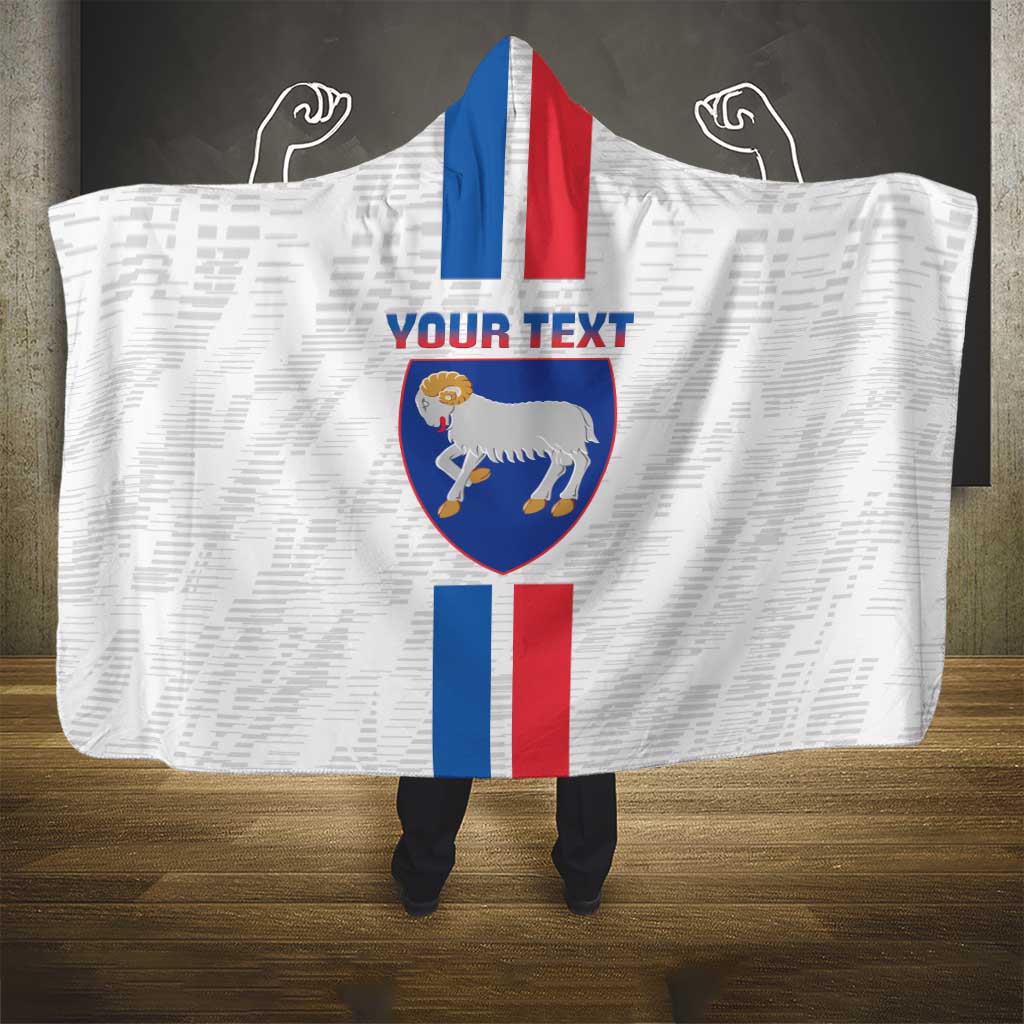 Custom Faroe Islands Football Hooded Blanket Come On National Team