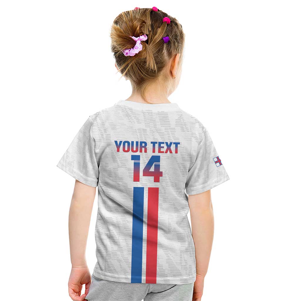 Custom Faroe Islands Football Kid T Shirt Come On National Team