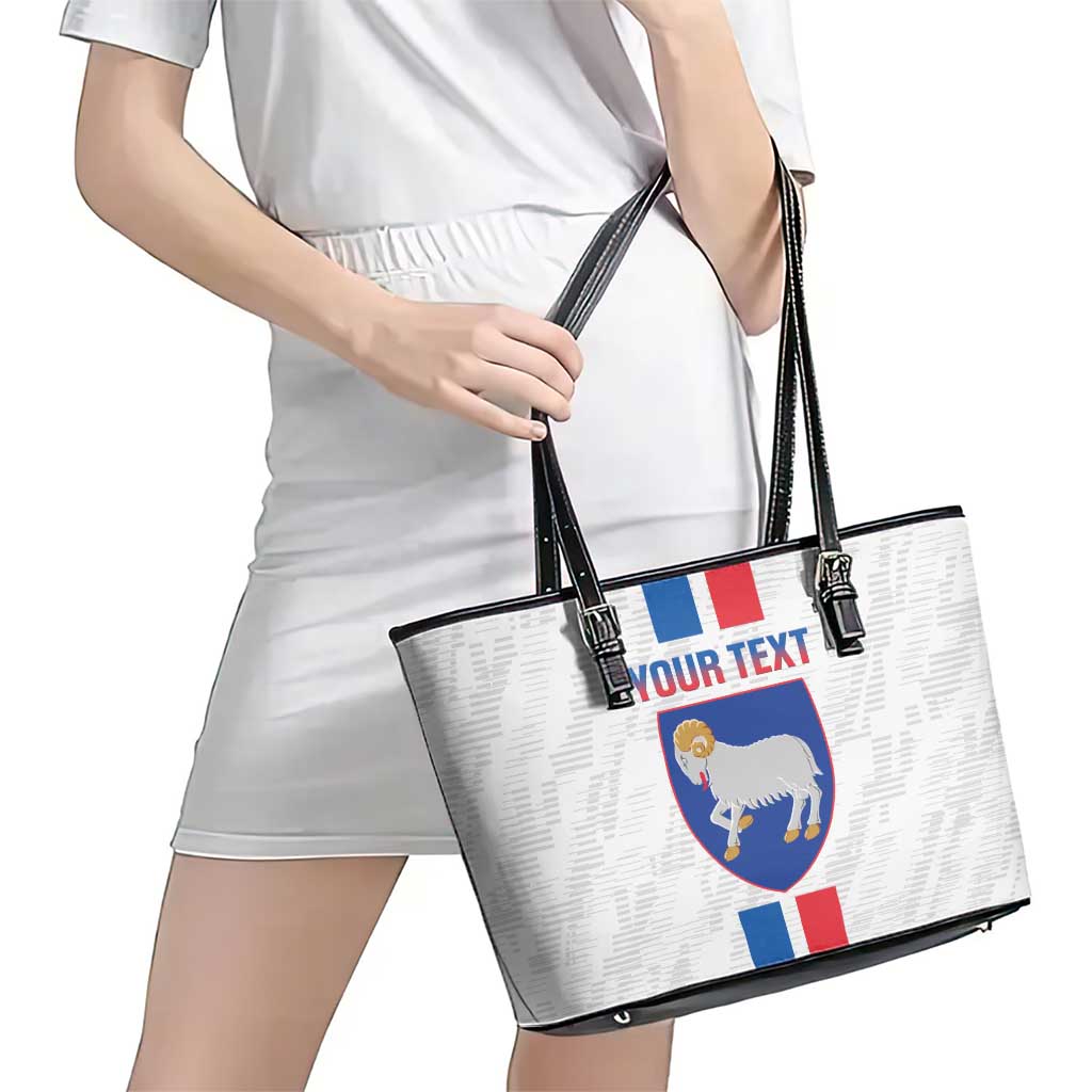Custom Faroe Islands Football Leather Tote Bag Come On National Team