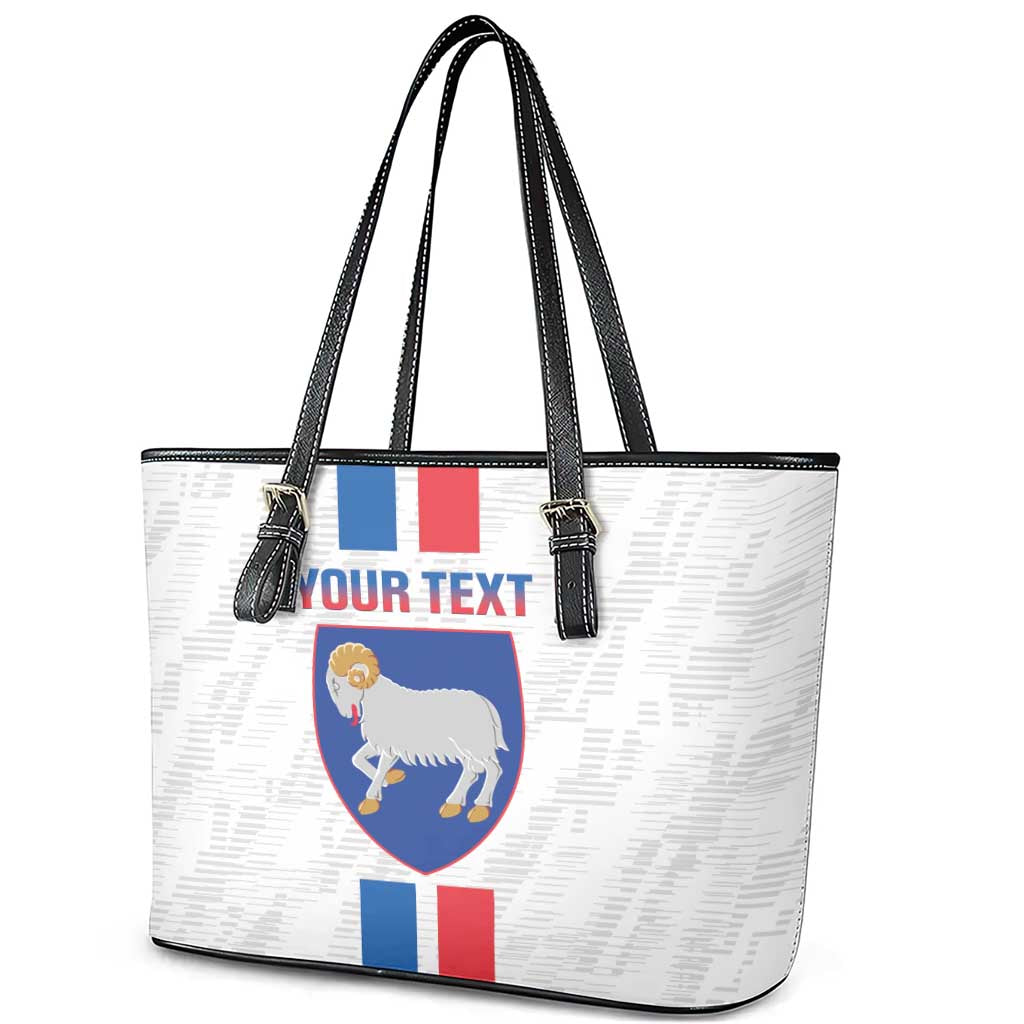 Custom Faroe Islands Football Leather Tote Bag Come On National Team