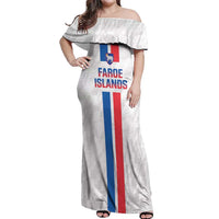 Custom Faroe Islands Football Off Shoulder Maxi Dress Come On National Team
