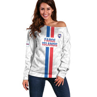 Custom Faroe Islands Football Off Shoulder Sweater Come On National Team