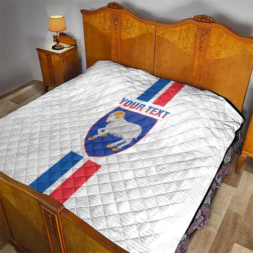 Custom Faroe Islands Football Quilt Come On National Team