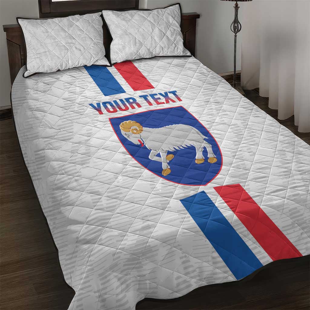 Custom Faroe Islands Football Quilt Bed Set Come On National Team