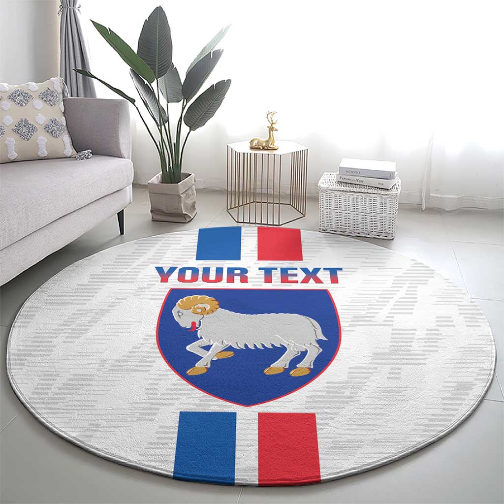 Custom Faroe Islands Football Round Carpet Come On National Team