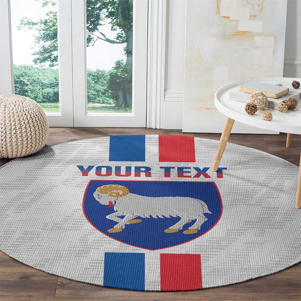 Custom Faroe Islands Football Round Carpet Come On National Team