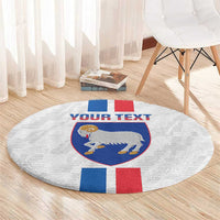 Custom Faroe Islands Football Round Carpet Come On National Team